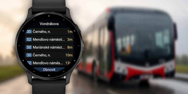 Odjezdy MHD na zápěstí. Spouštíme Rutio pro Garmin!